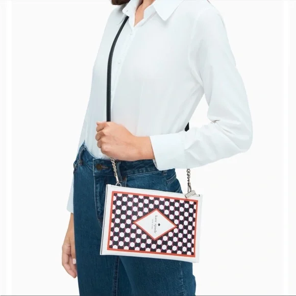 kate spade Lucky Draw Queen of Spades Card Crossbody Bag - Picture 3 of 17